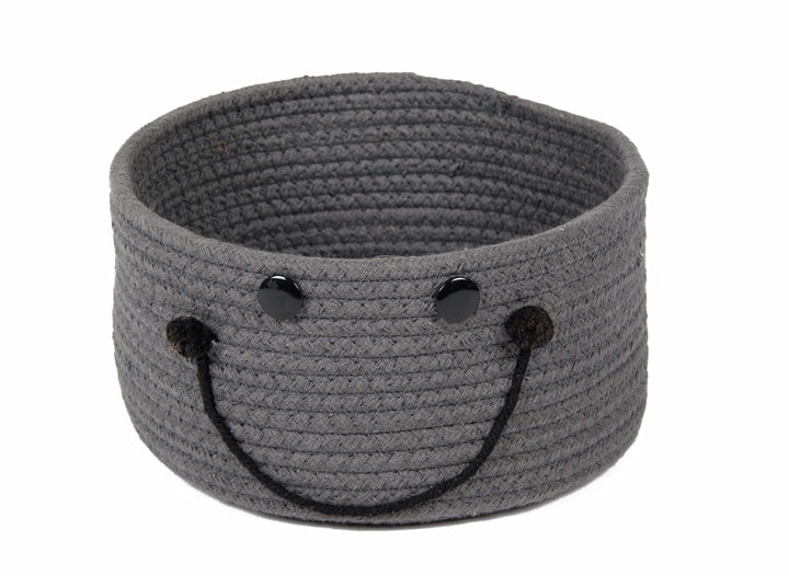Cute Smile Design Cotton Rope Storage Basket Organizer