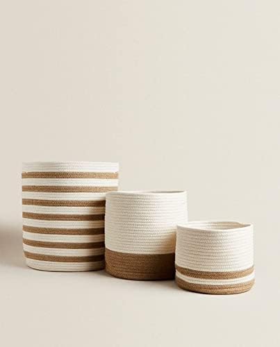 Modern Cotton Rope Storage Basket Set for Home Organization