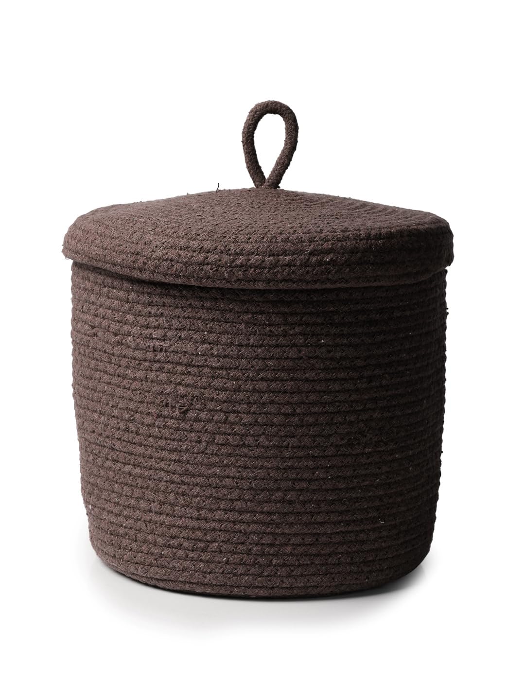 Brown Bunny Face Storage Basket with Lid for Kids Toy Room