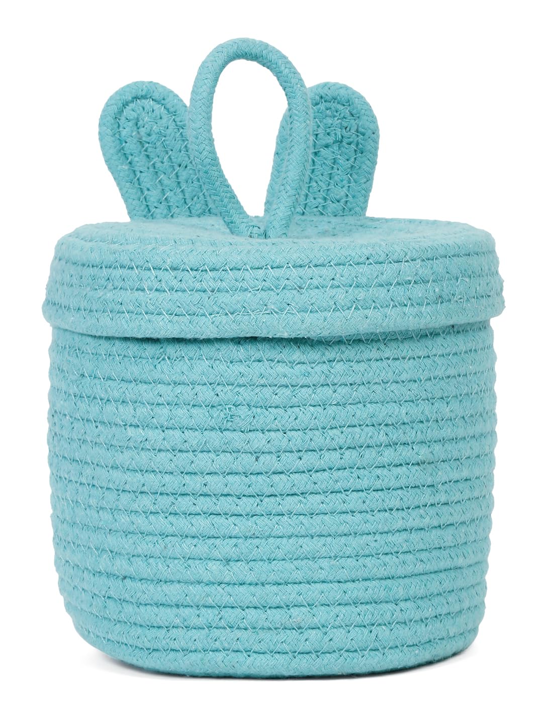 Aqua Blue Bunny Storage Basket 18x15 cm Decor Cute Organizer