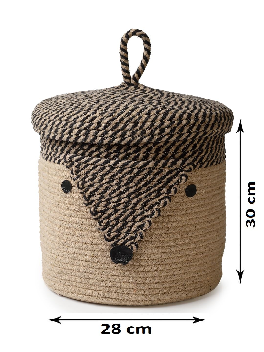 Rat Design Rope Storage Basket with Lid Kids Organizer Box