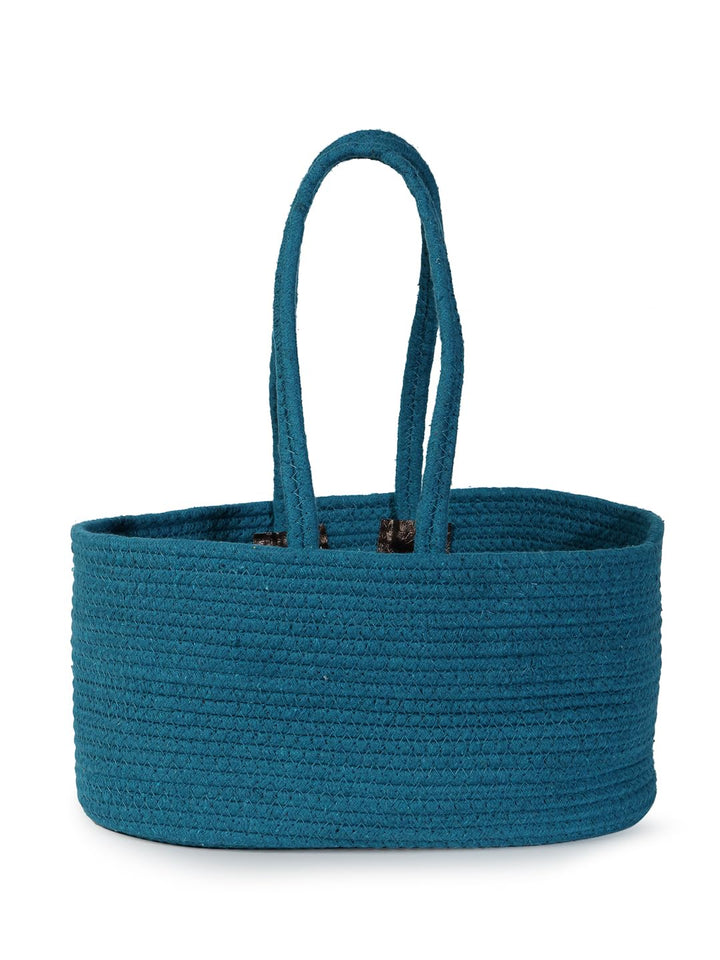 Cute Animal Design Cotton Rope Storage Basket with Handle