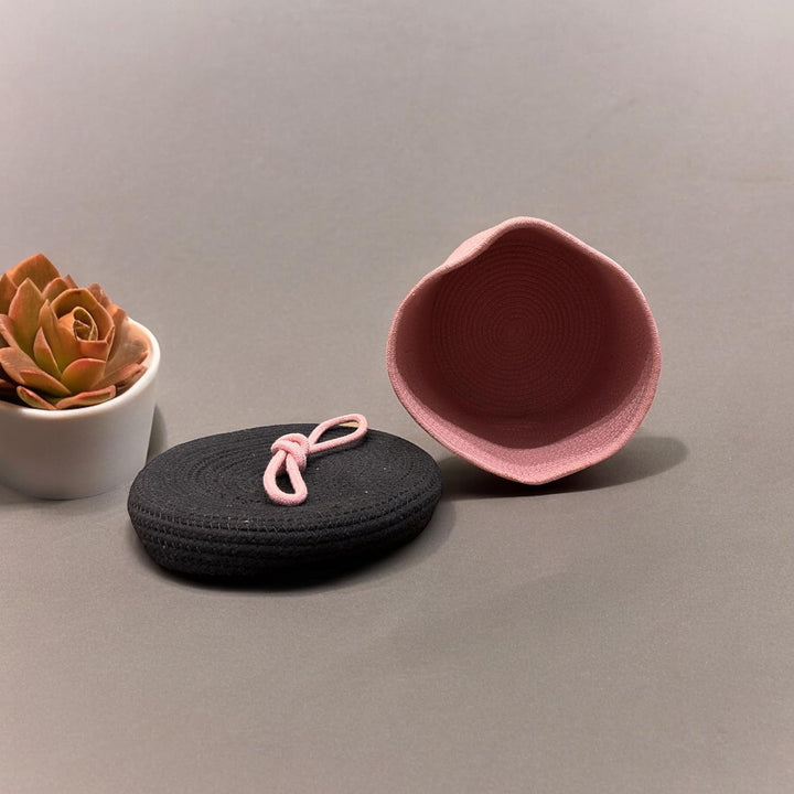 Pink Panda Kids Storage Basket with Lid Toy Organizer Box