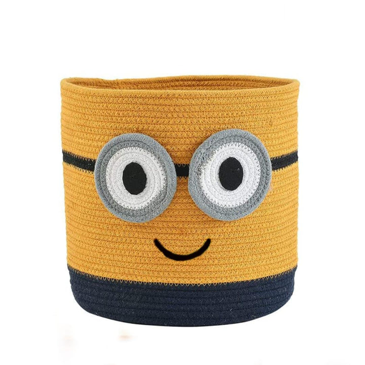 Yellow Cartoon Storage Basket 18x15 cm Kids Organizer