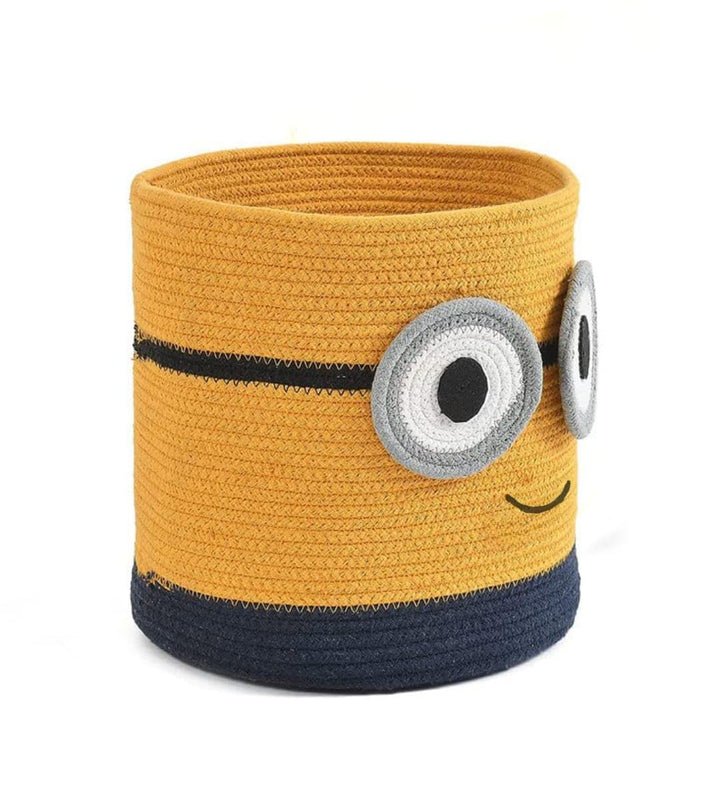 Yellow Cartoon Storage Basket 18x15 cm Kids Organizer